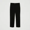 Pantalons Élégants | Pantalons Droits Et Cigarette*TWINSET Milano Pantalon Avec Bride Oval T Et Pli Noir