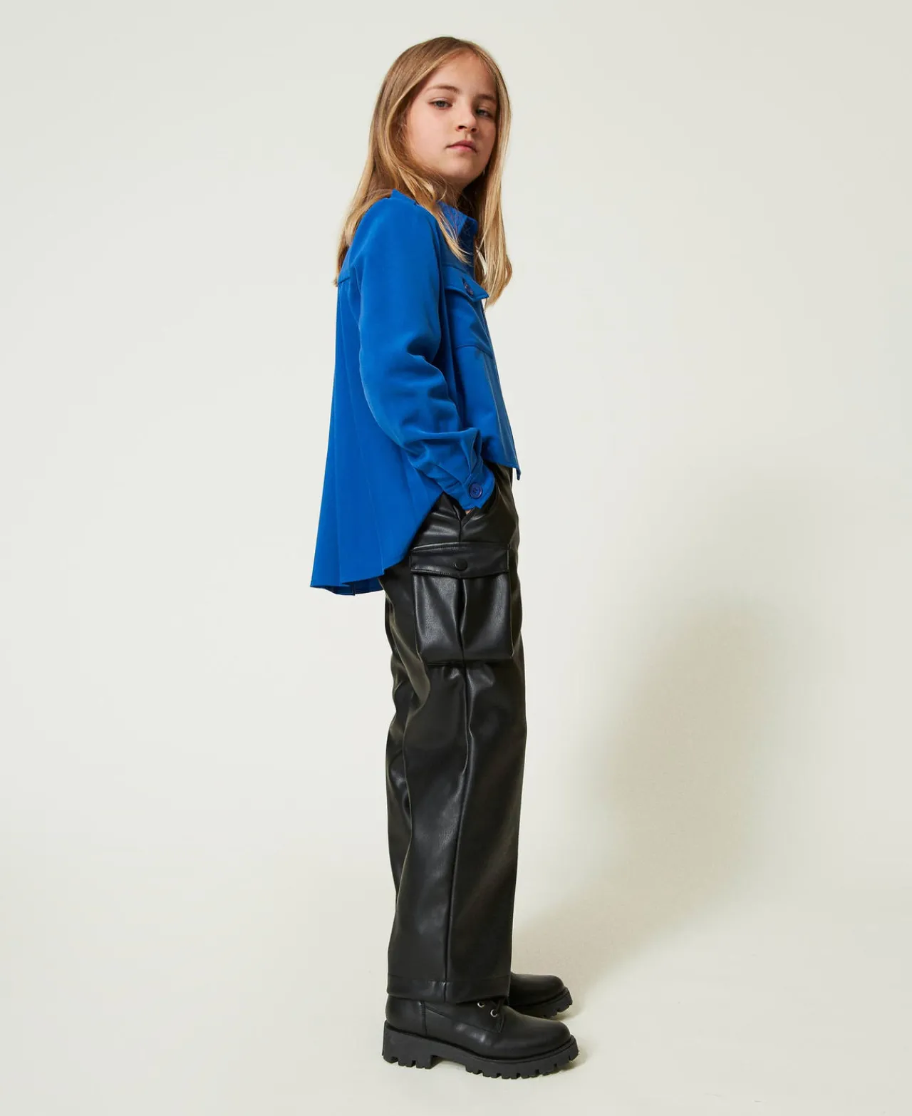 Pantalons Et Jeans*TWINSET Milano Pantalon Cargo Avec Poches Utility Noir