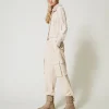 Pantalons Cargo*TWINSET Milano Pantalon Cargo Avec Poches Asymétriques Rose Cloud Pink