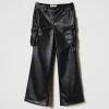 Pantalons Et Jeans*TWINSET Milano Pantalon Cargo Avec Poches Utility Noir