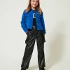 Pantalons Et Jeans*TWINSET Milano Pantalon Cargo Avec Poches Utility Noir