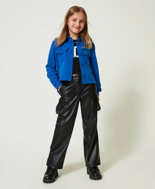 Pantalons Et Jeans*TWINSET Milano Pantalon Cargo Avec Poches Utility Noir