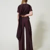Pantalons Cargo*TWINSET Milano Pantalon Cargo En Satin Potent Purple
