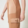 Pantalons Cargo*TWINSET Milano Pantalon Cargo En Scuba Et Satin Caramel Camel