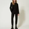 pantalon_cigarette_avec_l_0.webp Pantalons Droits Et Cigarette*TWINSET Milano Pantalon Cigarette Avec élastique Noir