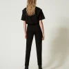 pantalon_cigarette_avec_l_3.webp Pantalons Droits Et Cigarette*TWINSET Milano Pantalon Cigarette Avec élastique Noir