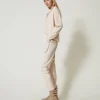 Pantalons Droits Et Cigarette*TWINSET Milano Pantalon Cigarette En Satin Rose Cloud Pink