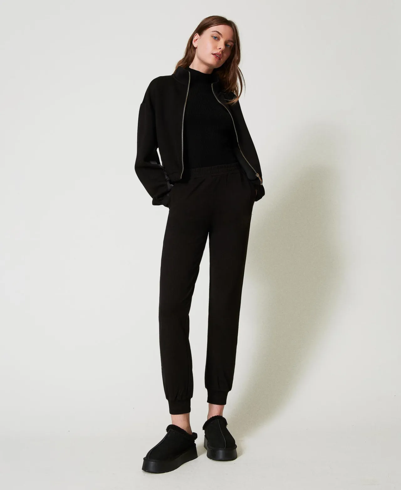 Pantalons De Jogging*TWINSET Milano Pantalon De Jogging Avec Poches Noir