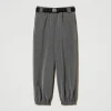 Pantalons Et Jeans*TWINSET Milano Pantalon De Jogging En Flanelle Avec Ceinture Gris Moyen Mélangé