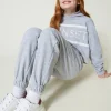 pantalon_de_jogging_en_mo_0-2.webp Pantalons Et Jeans*TWINSET Milano Pantalon De Jogging En Molleton Gris Mélangé Clair