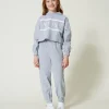 pantalon_de_jogging_en_mo_2-2.webp Pantalons Et Jeans*TWINSET Milano Pantalon De Jogging En Molleton Gris Mélangé Clair