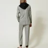 Pantalons De Jogging*TWINSET Milano Pantalon De Jogging En Pied-de-poule Petit Pied-de-Poule Noir/Blanc Neige