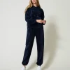 pantalon_de_jogging_en_ve_0.webp Pantalons De Jogging*TWINSET Milano Pantalon De Jogging En Velours Bleu Blackout