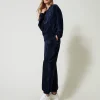 pantalon_de_jogging_en_ve_2.webp Pantalons De Jogging*TWINSET Milano Pantalon De Jogging En Velours Bleu Blackout