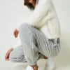 Pantalons De Jogging*TWINSET Milano Pantalon De Jogging MYFO Avec Imprimé Pailleté Gris Mélangé