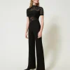 Pantalons Élégants | Pantalons Droits Et Cigarette*TWINSET Milano Pantalon Droit Avec Bride Oval T Noir