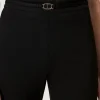 Pantalons Élégants | Pantalons Droits Et Cigarette*TWINSET Milano Pantalon Droit Avec Bride Oval T Noir