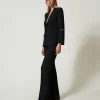 Pantalons Élégants | Pantalons Droits Et Cigarette*TWINSET Milano Pantalon Droit En Crêpe Cady Noir