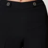 Pantalons Élégants | Pantalons Droits Et Cigarette*TWINSET Milano Pantalon Droit En Crêpe Cady Noir