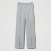Pantalons Élégants | Pantalons Droits Et Cigarette*TWINSET Milano Pantalon En Laine Mélangée Avec Pli Gris moyen chiné