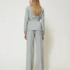 Pantalons Élégants | Pantalons Droits Et Cigarette*TWINSET Milano Pantalon En Laine Mélangée Avec Pli Gris moyen chiné