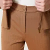pantalon_en_scuba_jacquar_4.webp Pantalons Évasés*TWINSET Milano Pantalon En Scuba Jacquard Caramel Camel
