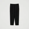 Pantalons Élégants | Pantalons Droits Et Cigarette*TWINSET Milano Pantalon En Sergé De Laine Mélangée Noir