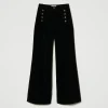 Pantalons Élégants | Pantalons Larges Et Palazzo*TWINSET Milano Pantalon En Velours Avec Boutons Noir