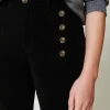 Pantalons Élégants | Pantalons Larges Et Palazzo*TWINSET Milano Pantalon En Velours Avec Boutons Noir