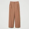 Pantalons Larges Et Palazzo*TWINSET Milano Pantalon Palazzo à Carreaux Avec Lurex Marron « Beaver »