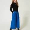 Pantalons Et Jeans*TWINSET Milano Pantalon Palazzo En Flanelle Bleu « Surf »
