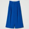 Pantalons Et Jeans*TWINSET Milano Pantalon Palazzo En Flanelle Bleu « Surf »