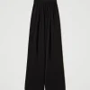 Pantalons Larges Et Palazzo*TWINSET Milano Pantalon Palazzo En Jersey Crêpé Noir