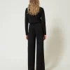 Pantalons Larges Et Palazzo*TWINSET Milano Pantalon Palazzo En Jersey Crêpé Noir