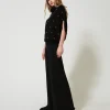 Pantalons Larges Et Palazzo*TWINSET Milano Pantalon Palazzo En Laine Mélangée Noir