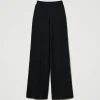 Pantalons Larges Et Palazzo*TWINSET Milano Pantalon Palazzo En Maille De Laine Mélangée Gris Anthracite Chiné
