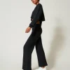Pantalons Larges Et Palazzo*TWINSET Milano Pantalon Palazzo En Maille De Laine Mélangée Gris Anthracite Chiné