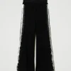 pantalon_palazzo_en_molle_1-1.webp Pantalons Et Jeans*TWINSET Milano Pantalon Palazzo En Molleton Avec Logo Noir