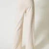 pantalon_palazzo_en_molle_3.webp Pantalons Larges Et Palazzo*TWINSET Milano Pantalon Palazzo En Molleton Blanc « Old White »