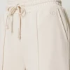 pantalon_palazzo_en_molle_4.webp Pantalons Larges Et Palazzo*TWINSET Milano Pantalon Palazzo En Molleton Blanc « Old White »