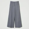 Pantalons Larges Et Palazzo*TWINSET Milano Pantalon Palazzo MYFO Avec Broderie Gris Moyen Mélangé