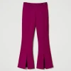 Pantalons Et Jeans*TWINSET Milano Pantalon évasé Avec Fente Magenta Purple