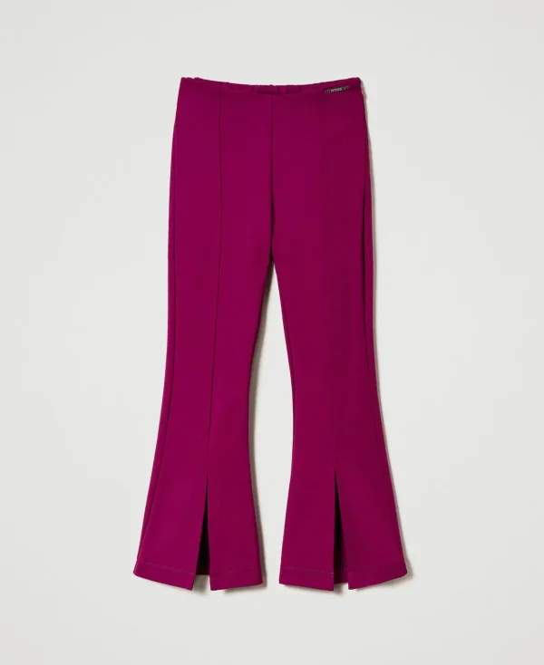 Pantalons Et Jeans*TWINSET Milano Pantalon évasé Avec Fente Magenta Purple