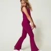 Pantalons Et Jeans*TWINSET Milano Pantalon évasé Avec Fente Magenta Purple