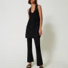 Pantalons Évasés*TWINSET Milano Pantalon évasé En Maille Noir