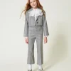 Pantalons Et Jeans*TWINSET Milano Pantalon évasé En Prince De Galles Jacquard Prince de Galles