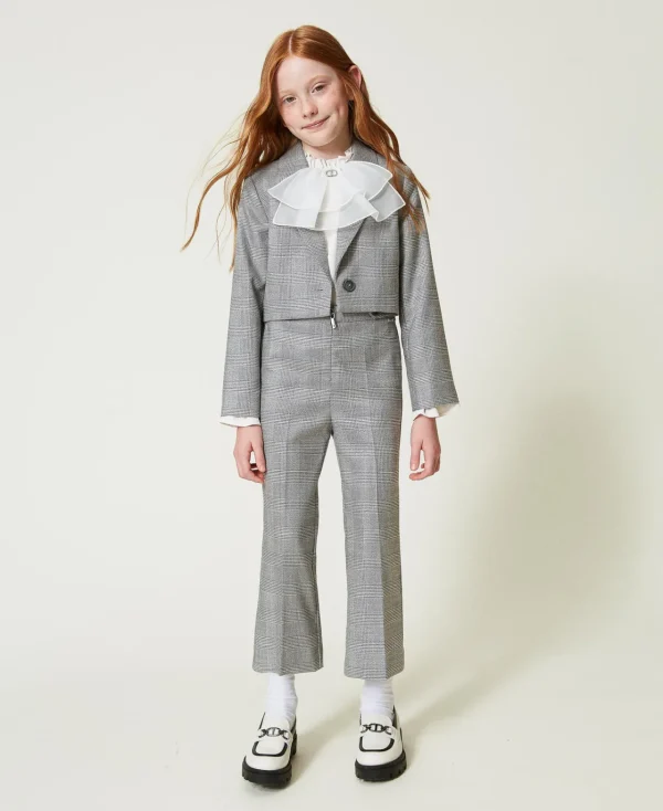 Pantalons Et Jeans*TWINSET Milano Pantalon évasé En Prince De Galles Jacquard Prince de Galles