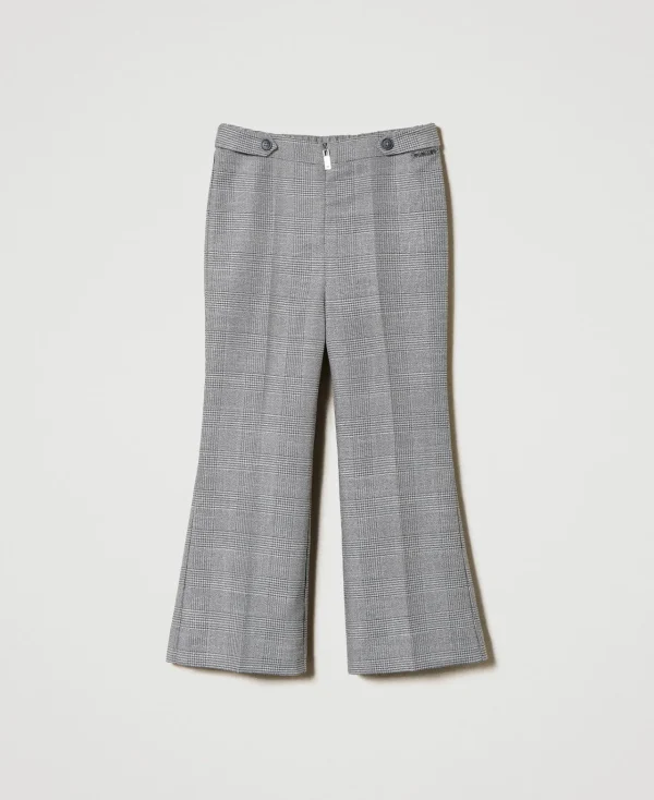 Pantalons Et Jeans*TWINSET Milano Pantalon évasé En Prince De Galles Jacquard Prince de Galles
