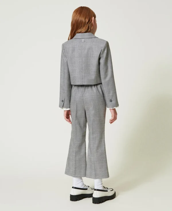 Pantalons Et Jeans*TWINSET Milano Pantalon évasé En Prince De Galles Jacquard Prince de Galles