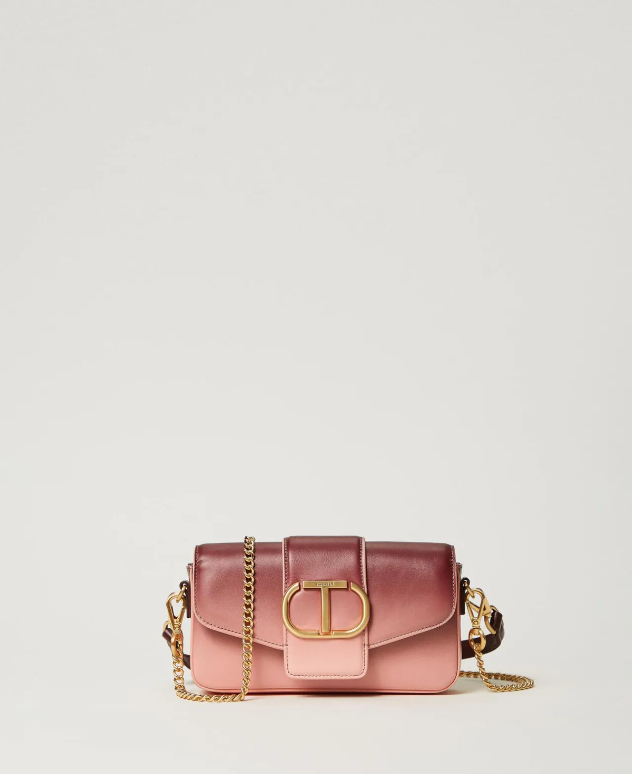 Mini Sacs | Sacs Porté Épaule*TWINSET Milano Petit Sac à Bandoulière «Amie» En Cuir Dégradé Rouge Pompéien